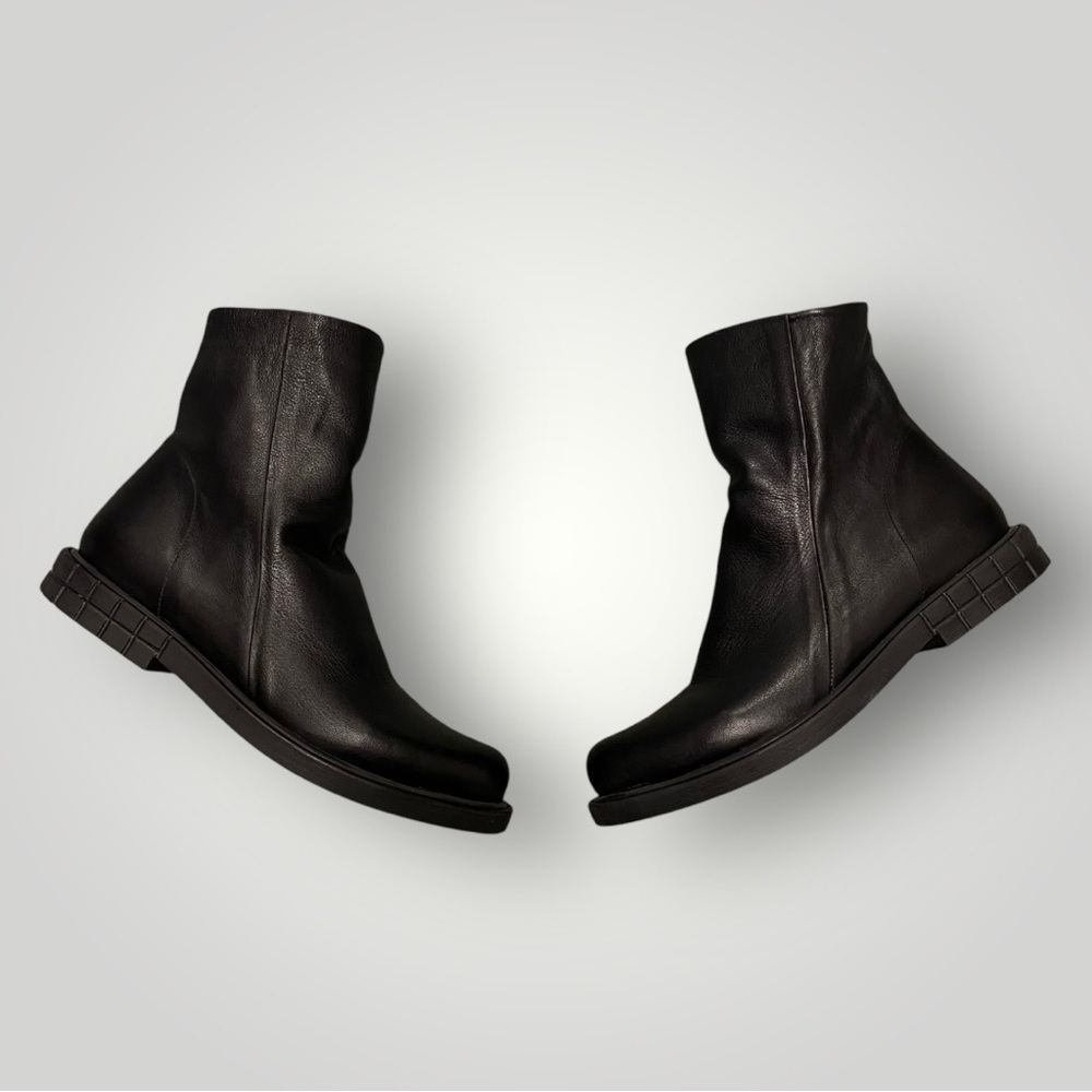 Bueno Olive Black leather Bootie Sz 39 - Picture 2 of 14